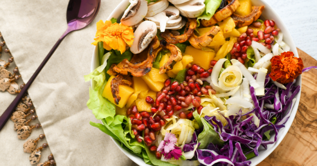 salad with a variety of colorful vegetables