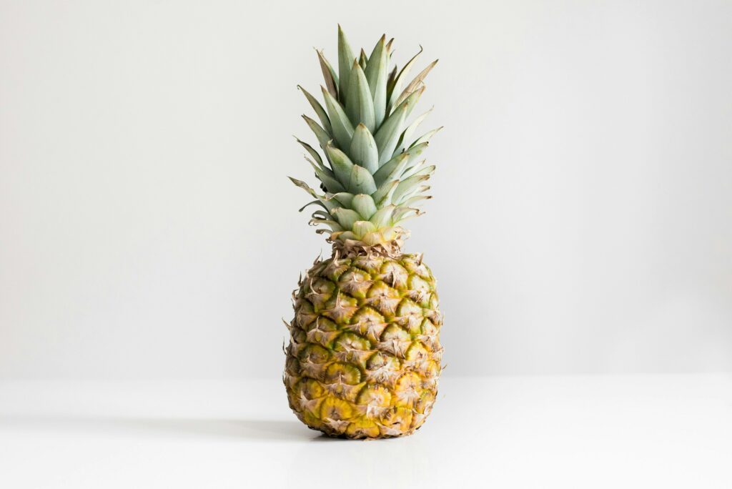 Pineapple on a white table
